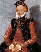 CRANACH, Lucas the Younger Portrait of a Woman sdgsdftg Sweden oil painting artist